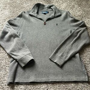 Large Gray Polo Quart Zip